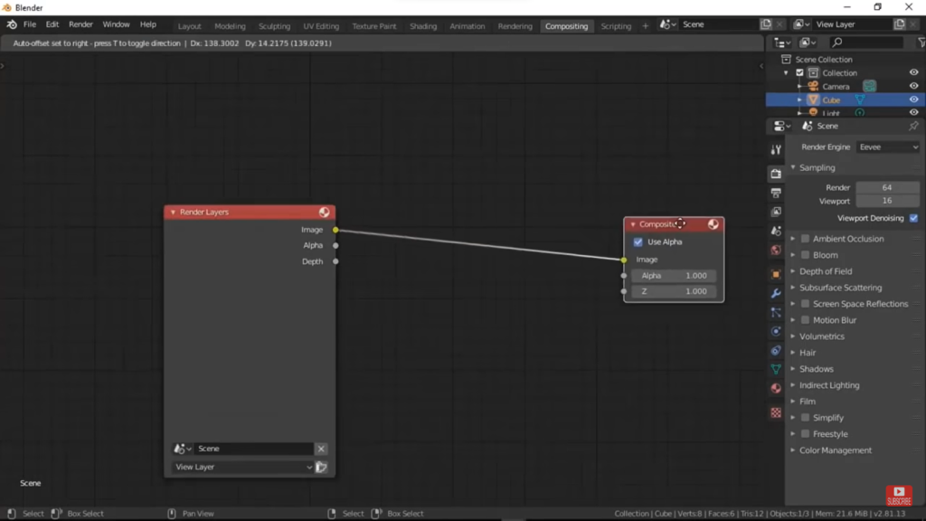 a screenshot of blender program - render layers